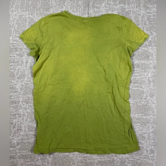 Vintage Abercrombie and Fitch Single Stitch 09 Green Fitted Y2K Kidcore T Shirt - Picture 8 of 9